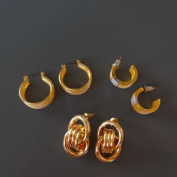 Gold Hoop Earrings - Picture 3 of 6